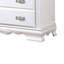 Commode haute Hefziba Auri, 5 tiroirs, moulure couronnée, bois