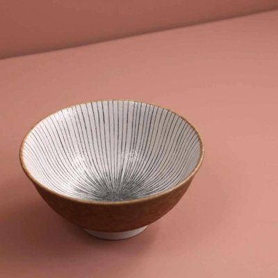 Bol Victoria Bella gris Tokusa Motif classique à rayures de type tokusa. Collection GRIS TOKUSA