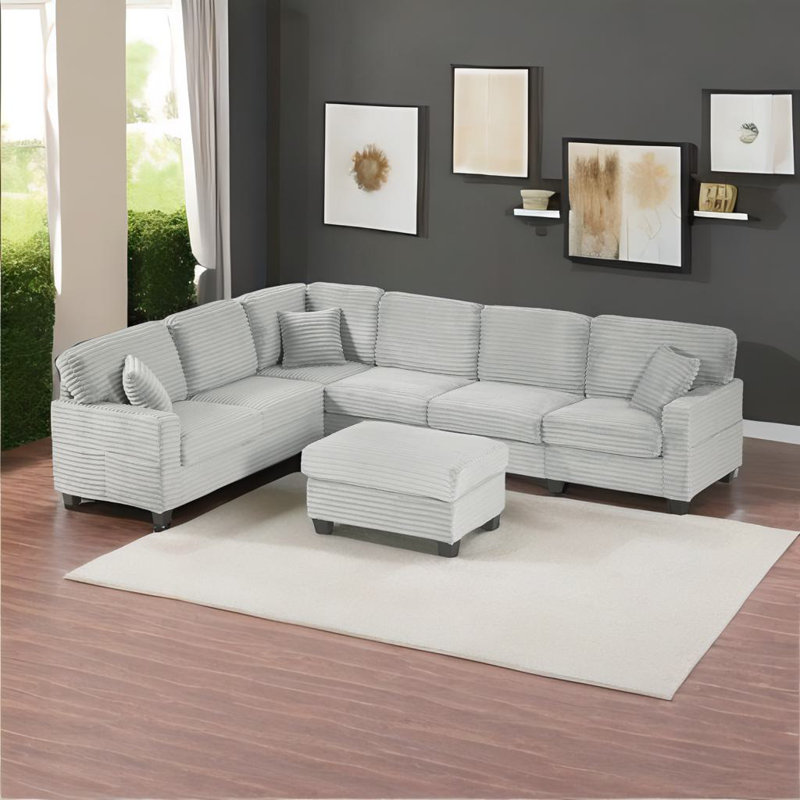 U-shaped Sectional Sofa, Gray