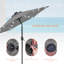Parasol de marché éclairé 90 po Scheibe-203536014