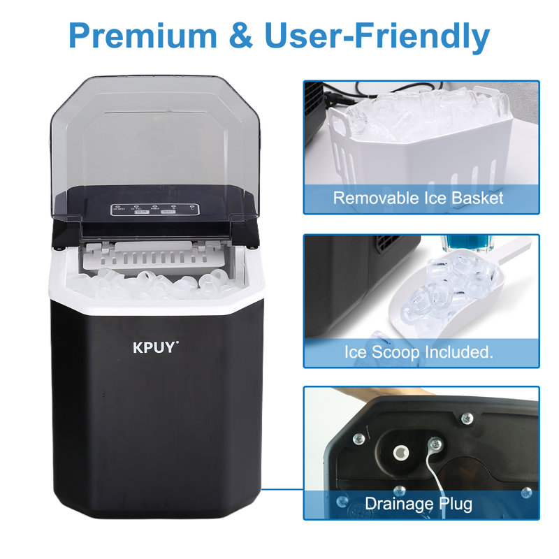 12kg Daily Production Cube Clear Ice Portable Ice Maker