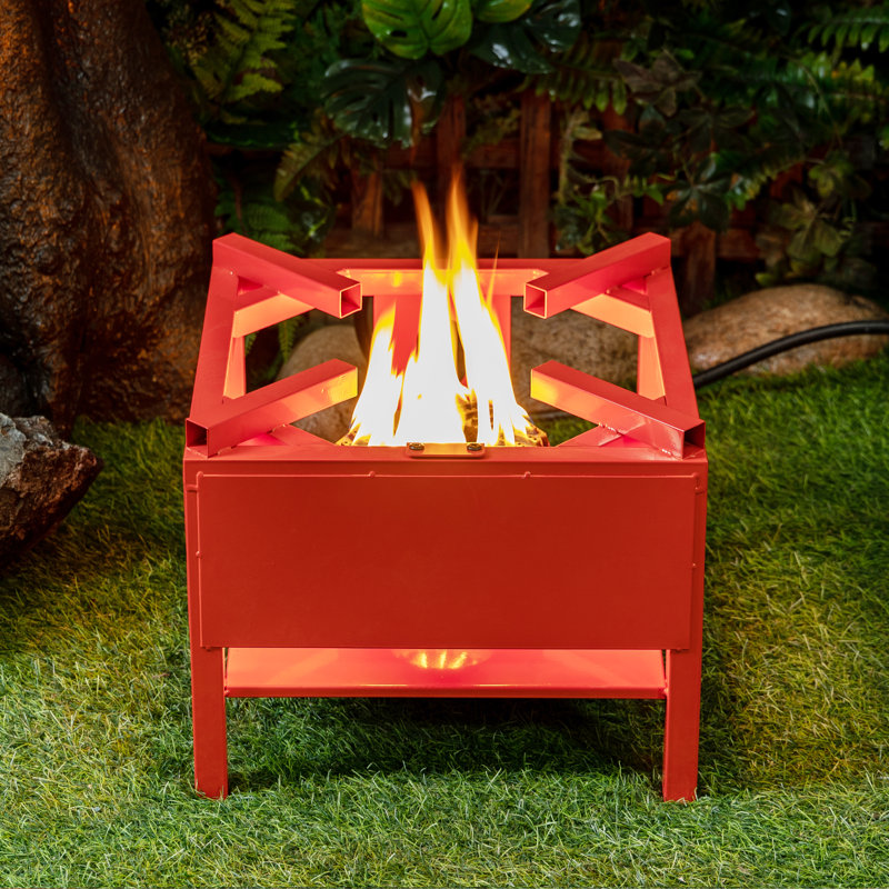 Red Outdoor Propane Gas Burner Cooker Stand with Hose and Regulator