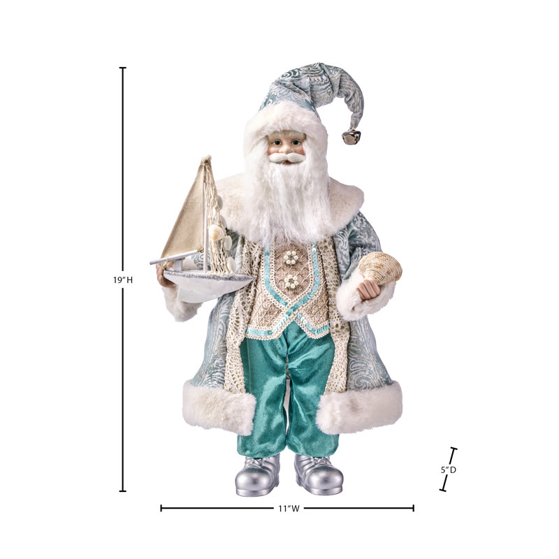 Père Noël côtier 19 "avec voilier
