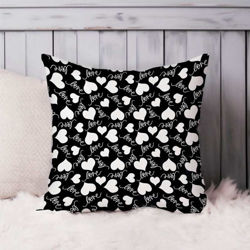 Symbols Hearts Pattern IX Modern, 18"H x 18"W