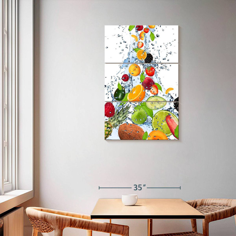 Yarlin Fruit Water Splash, 57" H x 36" W
