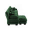 Canapé-lit Cloud, canapé-lit modulaire en chenille 4 places avec 1 repose-pieds, coussins lombaires et coussins décoratifs Cloud-117245033-125591625