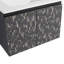 Meuble-lavabo moderne avec lavabo en céramique et porte d'armoire à fermeture en douceur - aspect mural noir 24 po