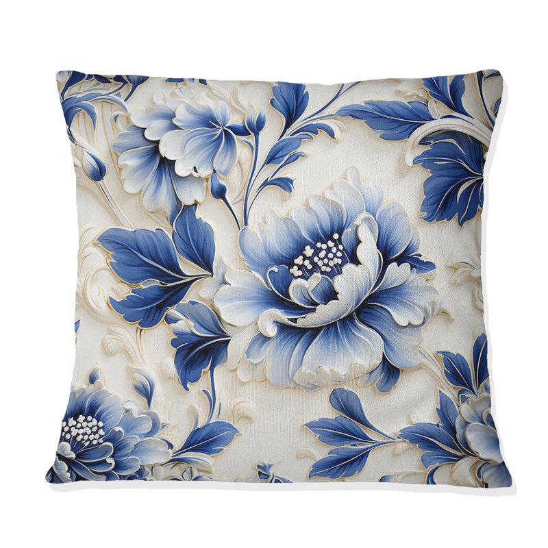 Coussin Cobalt, H 16 po x l 16 po
