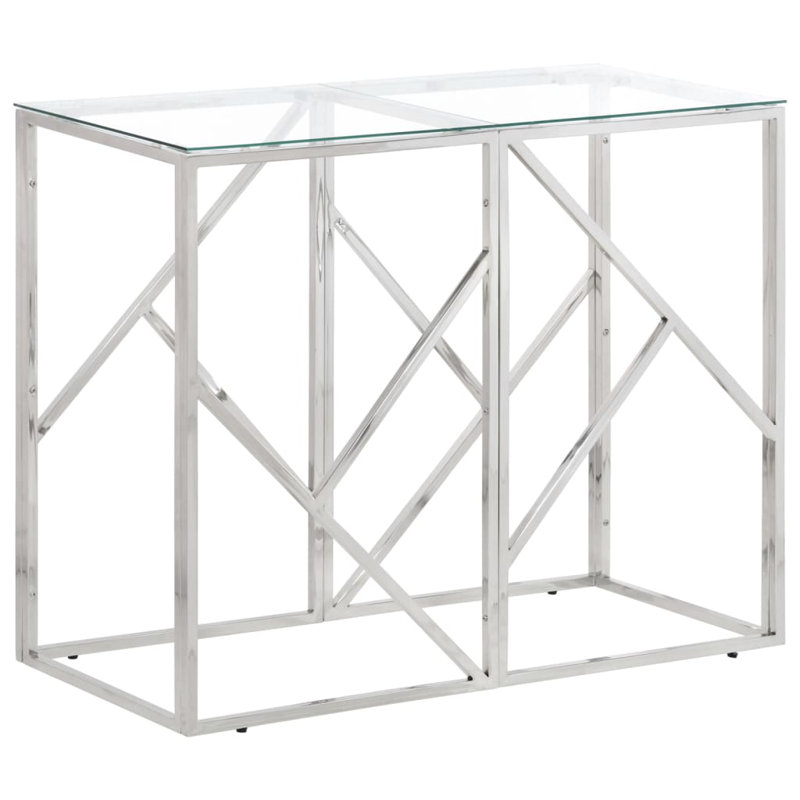 Console Lorreta, H 27,6 po x l 43,3 po x P 11,8 po, Argent argent