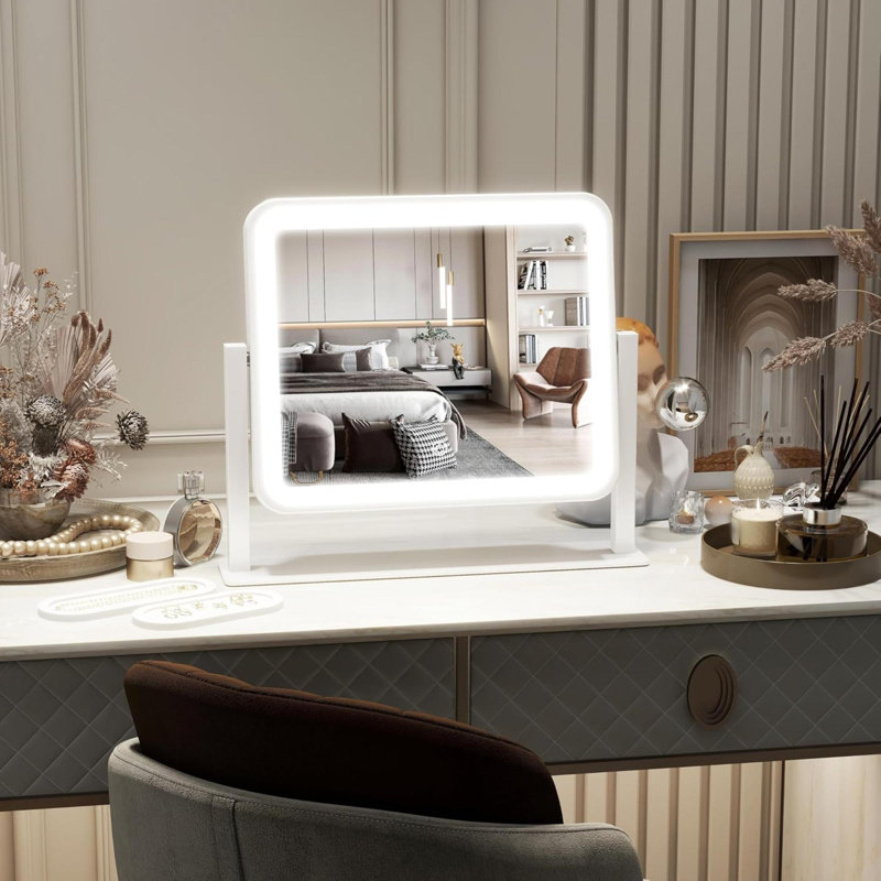 Miroir de maquillage avec lumières, miroir de coiffeuse avec lumières