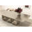 Louise 102.5" Rectangular Dining Table Metallic Champagne Color