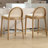 Modern Bar Stools Upholstered Counter Stools With Rattan Backrests And Wood Legs Kitchen Stools For Island-319297923-319298045