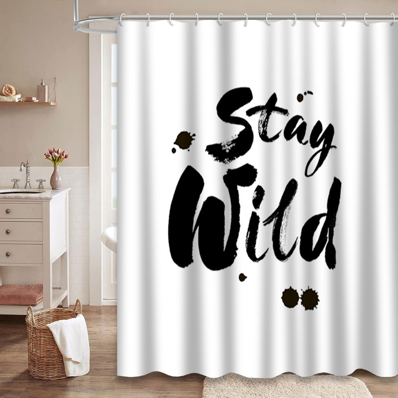 Rideau de douche Wild 12, L 72 po x l 84 po