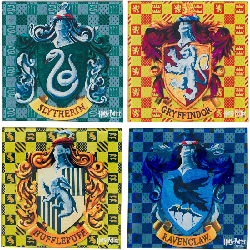Ensemble de sous-verres en verre 4 pièces Harry Potter House