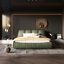 Luxueux lit plateforme surdimensionné rembourré en bois massif pour un confort ultime