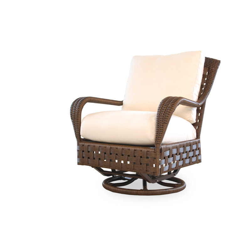 Haven Outdoor Swivel Lounge Chair, Cottage Pepper