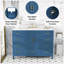 Armoire de meuble-lavabo 48 po, armoire de rangement autoportante avec 2 portes doubles à fermeture douce et 9 tiroirs coulissants pour salle de bain