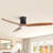 52" 3-Solid Wood Blade Transitional Modern Flush Mount Dimmable Led Ceiling Fan With Light Kit And Remote Control-673369065
