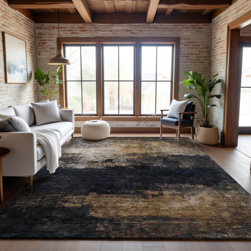Premium Machine Washable Jessie AMF1209 Abstract Rug, Rectangle 8' x 10'