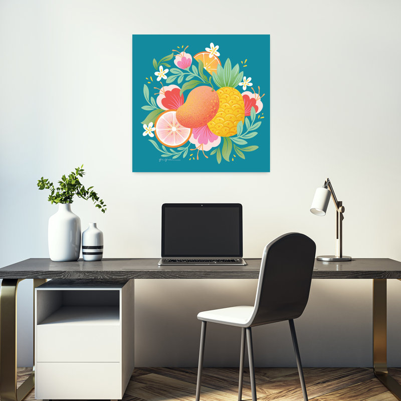 Fruit Punch II, art fruitier contemporain, H 18 po x l 18 po