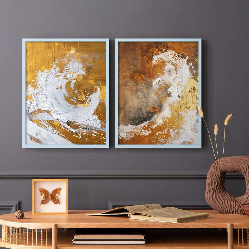ABSTRACT Series CDxxiii - reproduction encadrée de qualité supérieure - prête à être accrochée - aucun clou requis - aucun clou requis