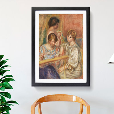 Embroiderers by Pierre-Auguste Renoir - Framed Print