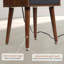Table de chevet moderne Mid-Century avec station de charge et ports USB, table de chevet avec tiroirs