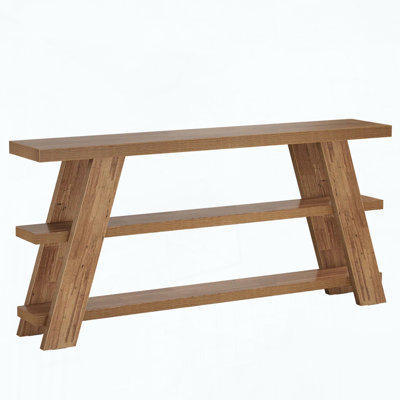 Slim Storage Side Table with 3-Tier Console