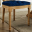 Chaises de salle à manger confortables avec mousse haute densité, chaises en velours bleu, pieds en bois massif,