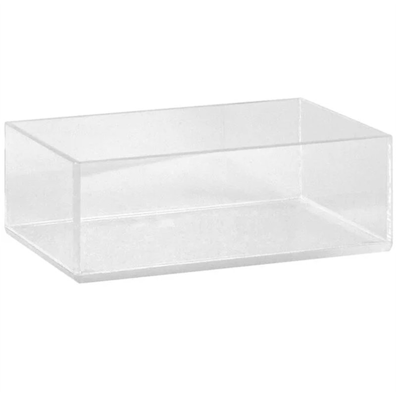 Suleima Modular Acrylic Display Box 22313-4-12 C958A16AE6A8497D9F55E522D46A9FAA, 3.8" H x 8.55" W x 5.7" D, Clear
