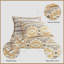 Ensemble de courtepointe réversible en coton à motif aztèque Desert-232790342