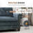 116" Modular Sectional Sofa with 2 Ottomans, Oversized U-Shaped Deep Seat Couch in Chenille with Nailhead Trim-1212547735-1212547739
