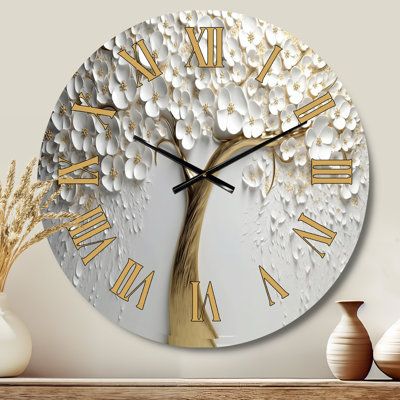 Horloge murale orchidée blanche Garden Of Branches
