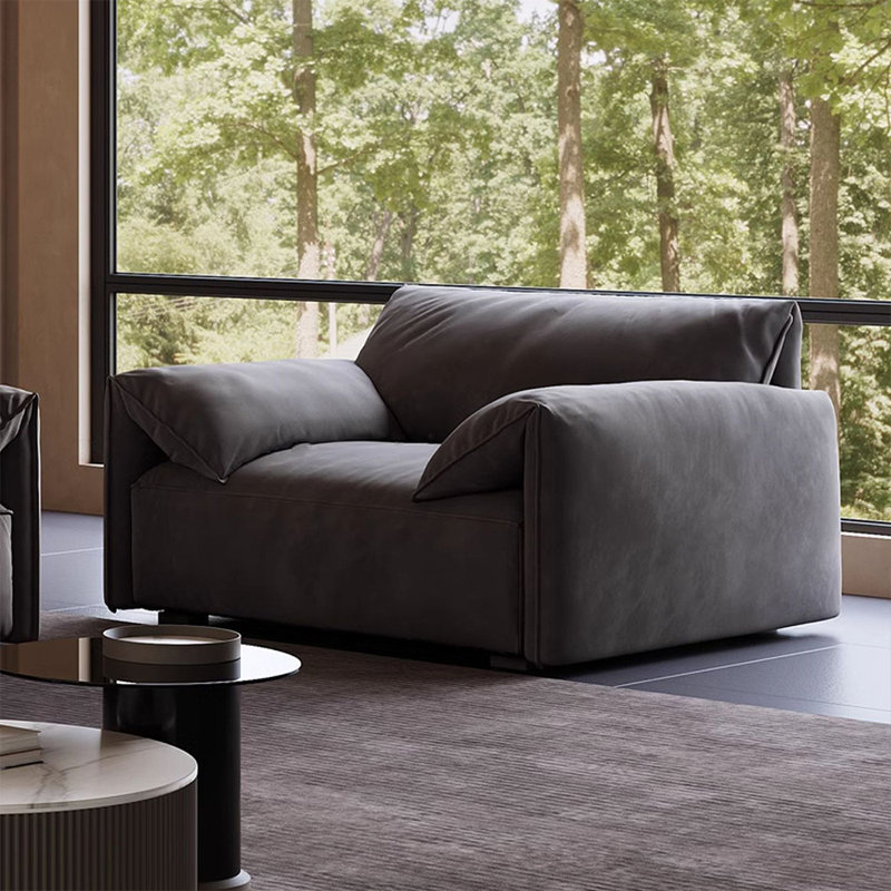 Coussin modulaire 47,24 po gris foncé 100% polyester