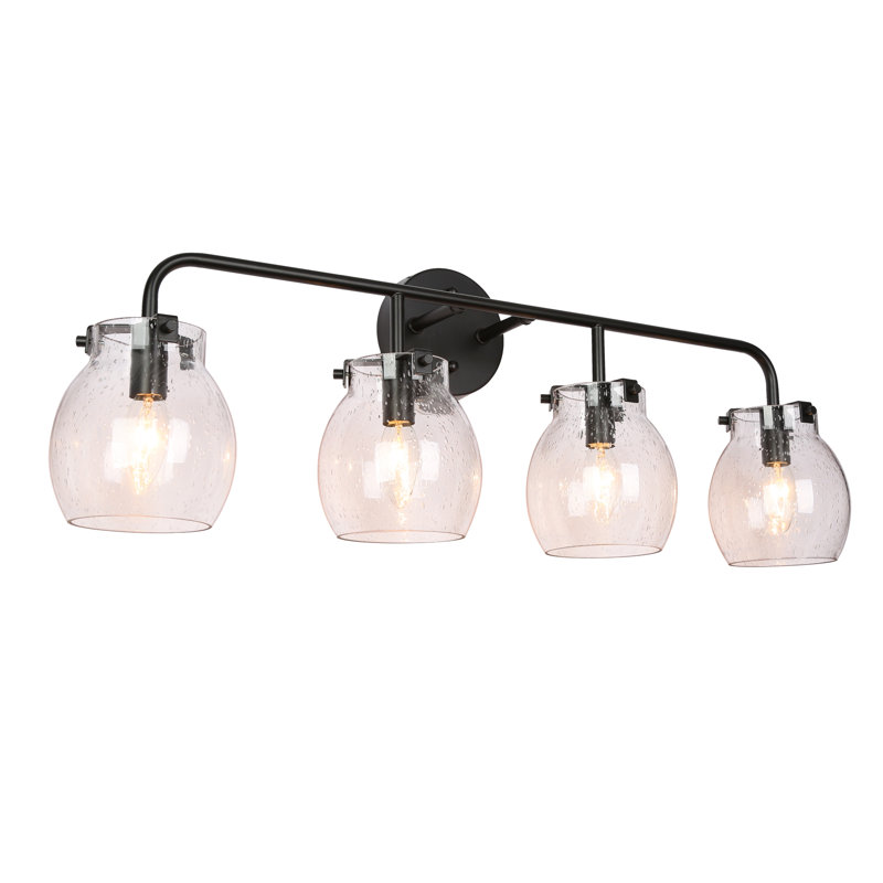 Vendramin 4-Light Black Dimmable Vanity Light, 4