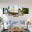 Maldives Beach Hamac Wall Art, ensemble de 5 reproductions sur toiles 5 pièces-732711489