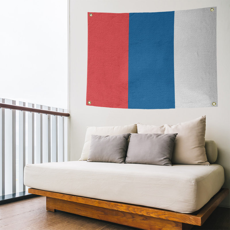 Tapisserie de polyester Baltimore, H 26 po x l 36 po x P 1 po, Rouge / bleu Dodger / blanc, Los Angeles