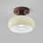 American Retro Wooden Glass Ceiling Lamp