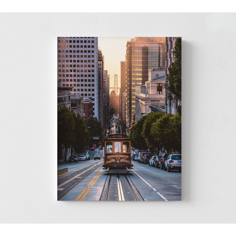 San Francisco Transport, reproduction de photographie, paysage urbain en Californie, décoration murale, photo de grande ville
