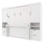 Queen Size Murphy Wall Bed with Closet, Drawers & Shelves – Space-Saving Folding Wall Bed,White-1614675555