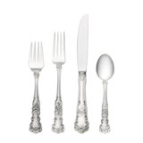 4 Piece Sterling Silver Flatware Set, Service for 1
