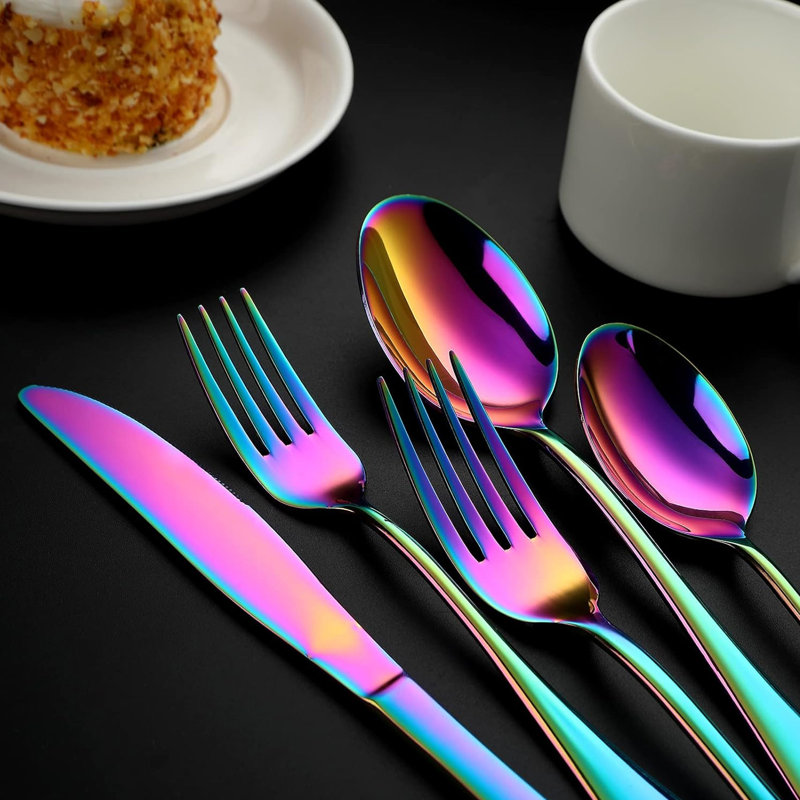20 Pcs Flatware Cutlery Set, Dishwasher Safe
