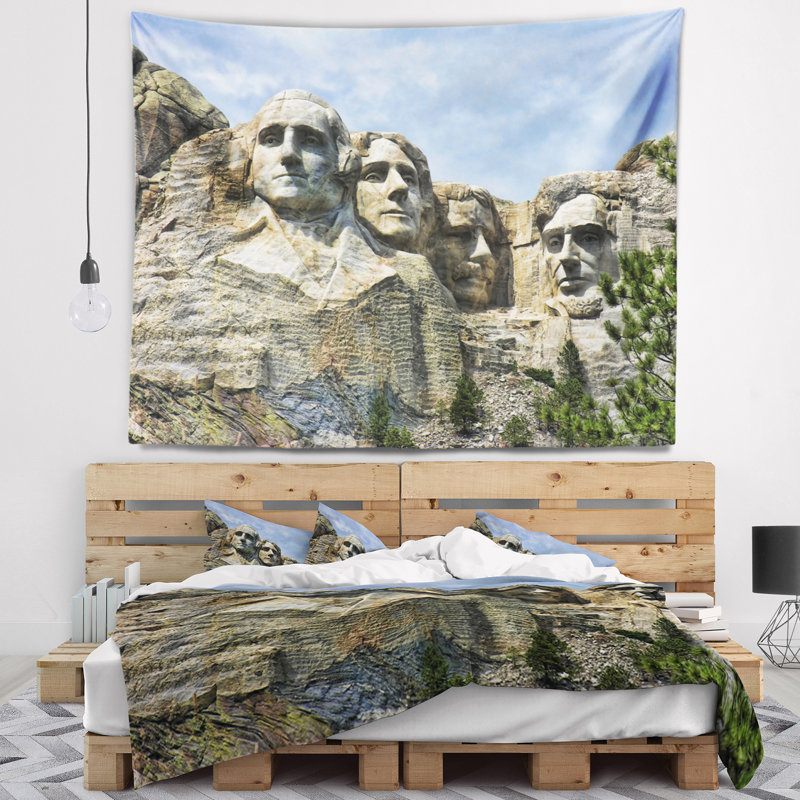 Paysage, tapisserie du Mont Rushmore, Dakota du Sud, H 32 po x l 39 po
