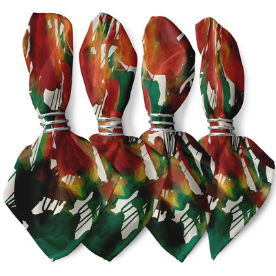 Ensemble de serviettes abstraites 4 pièces Akheelesh