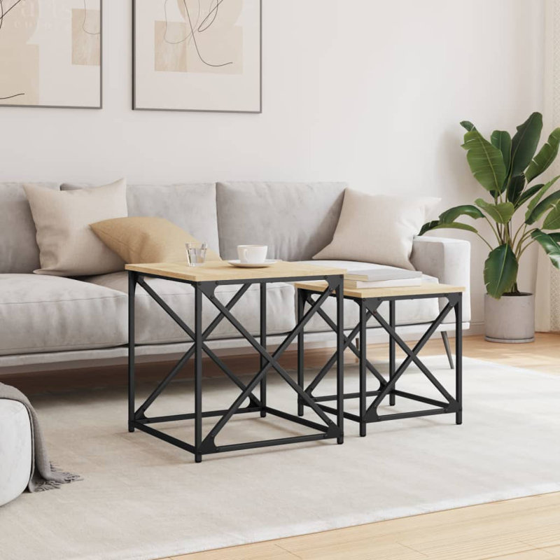 Knepp Four Leg Coffee Table, Sonoma Oak