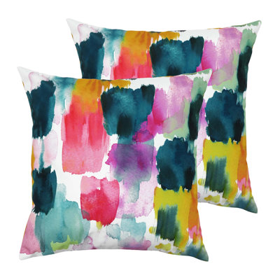 Indoor / Outdoor Abstract Square Throw Cushion