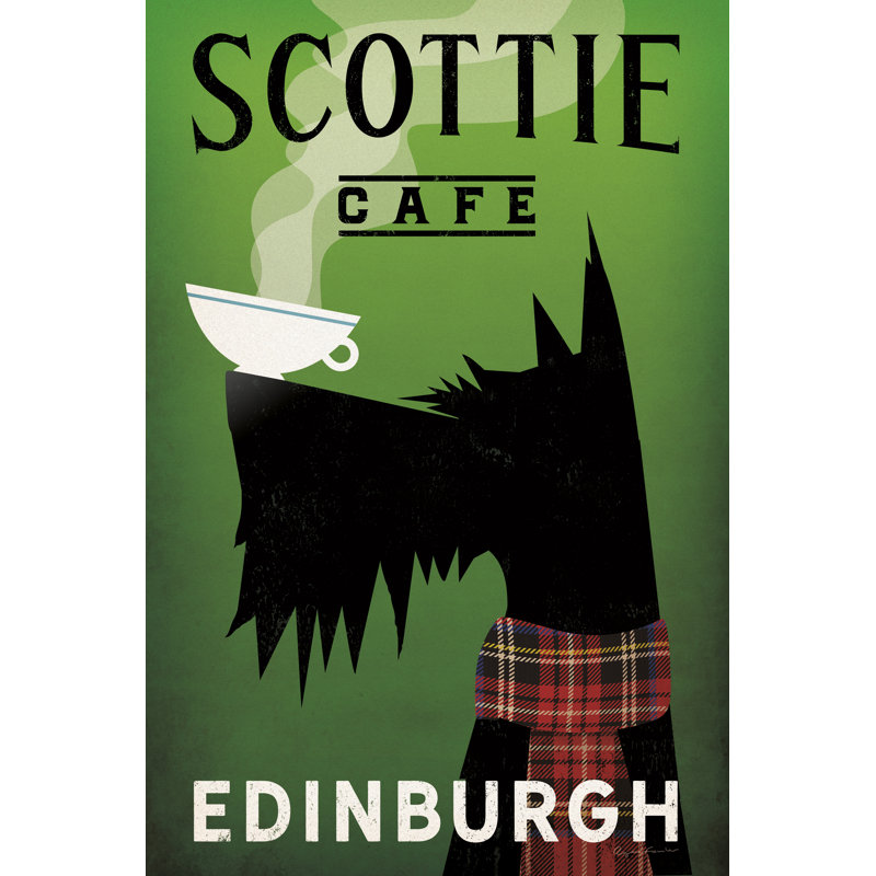 Scottie Cafe 1 Piece Wrapped Canvas Wall Art, 30cm H x 20cm W x 3.8cm D