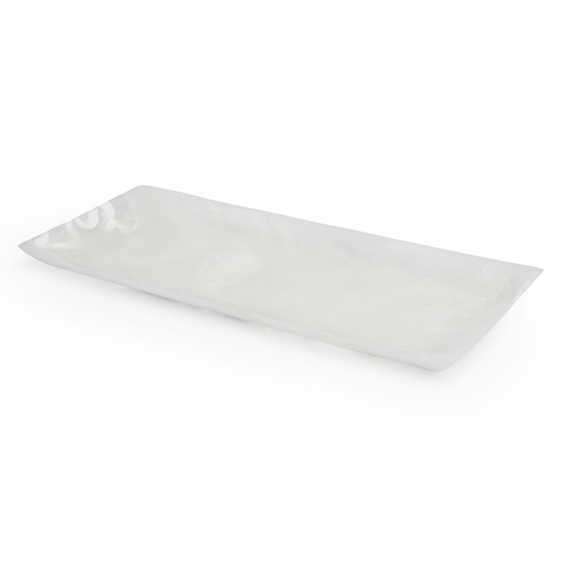 Islas Resin Large Rectangular Platter White