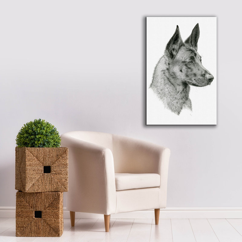 «Feral Gaze» par Darlene Pavlovich, art mural sur toile, H 40 po x l 26 po x P 1,5 po