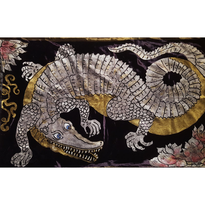 Alligator II Velvet Rectangular Pillow Cover